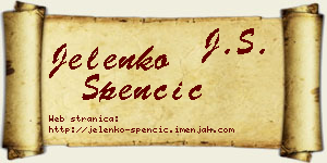 Jelenko Spenčić vizit kartica